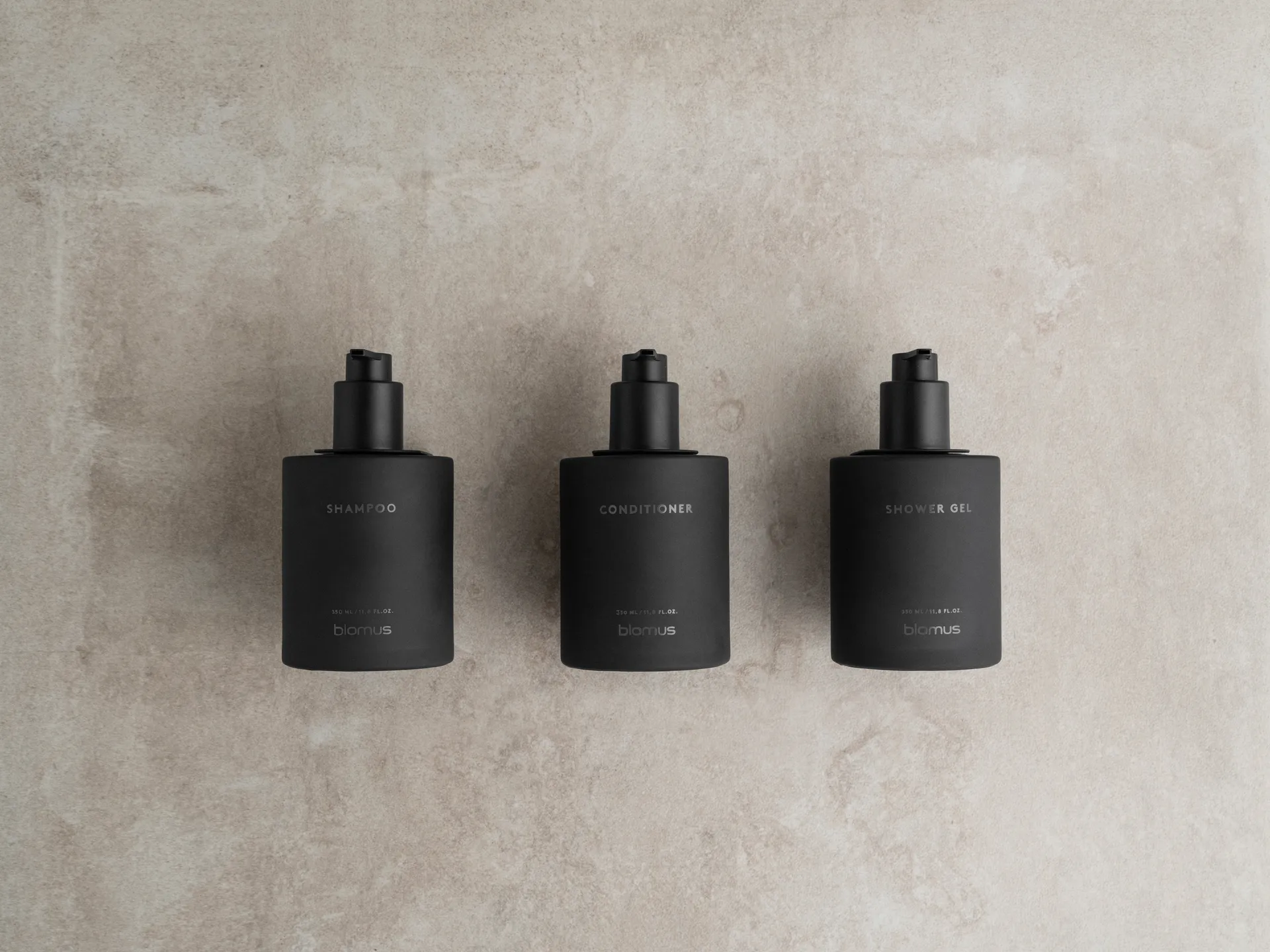 Kirei glasflaskor inkl vägghållare 3-pack, Smoke, limmonterad blomus