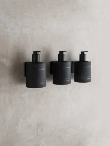 Kirei glasflaskor inkl vägghållare 3-pack - Smoke, limmonterad - blomus