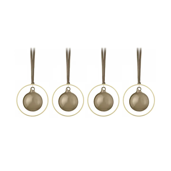 KITAI julgranskula 8,5 cm 4-pack - Coffee - blomus