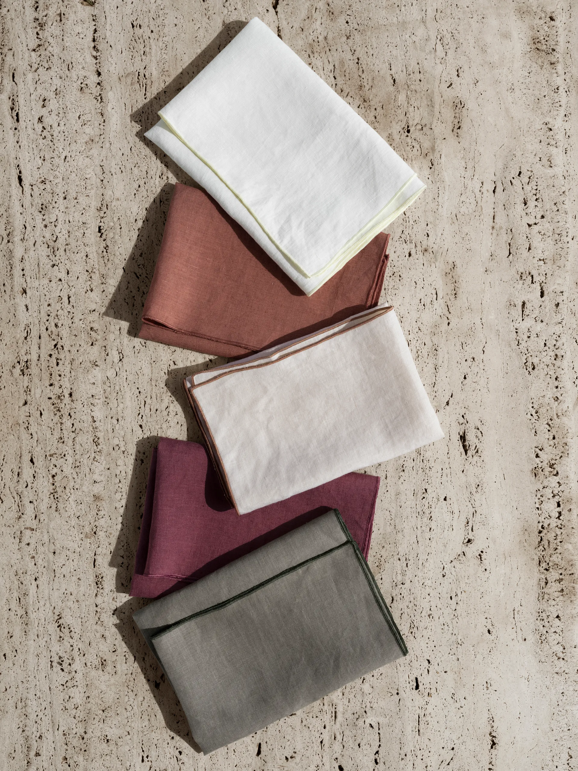 Lineo linneservett 42x42 cm, Moonbeam-mocha mousse blomus