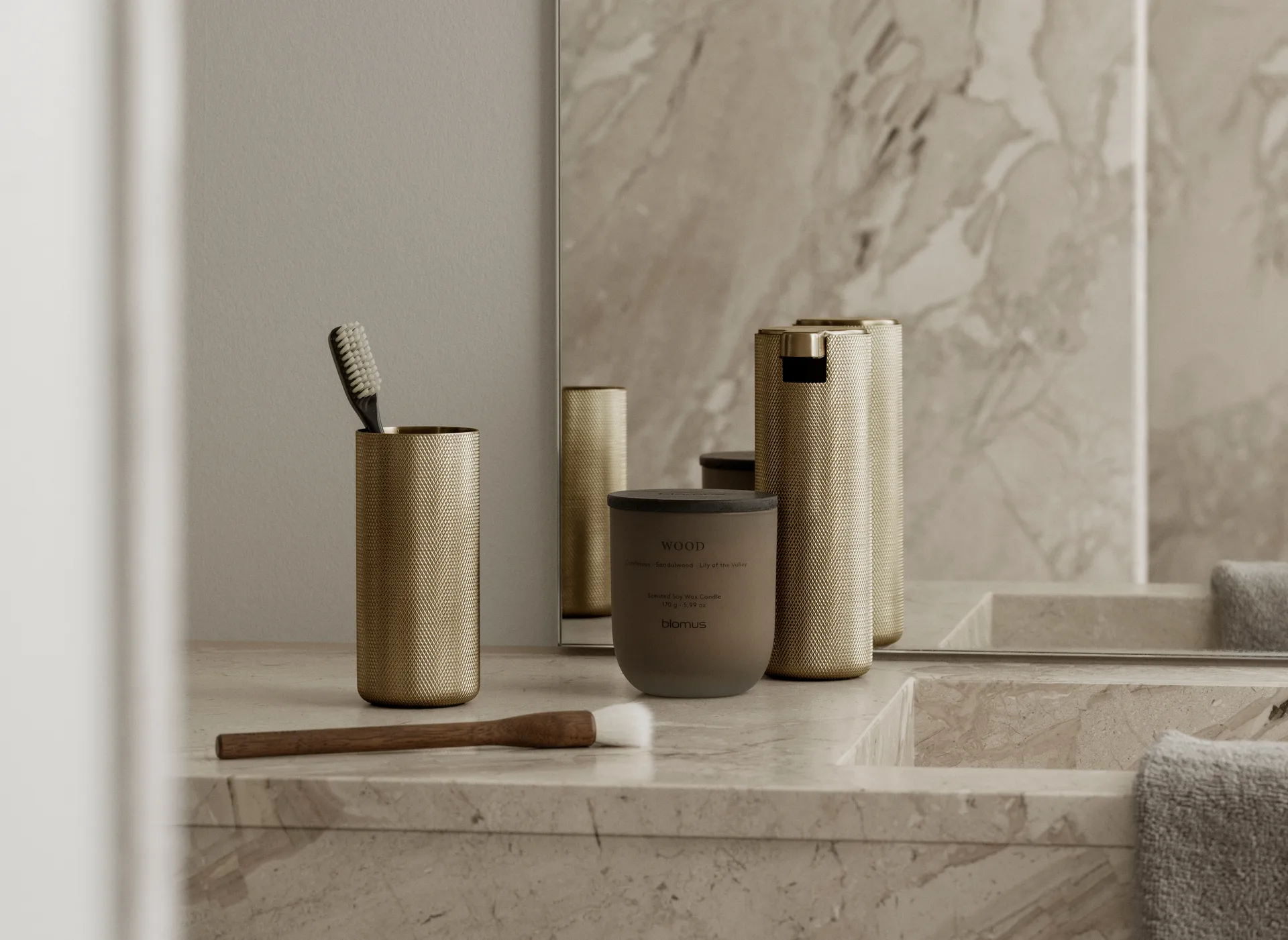 Modo Rof tvålpump, Brass, 165 ml blomus