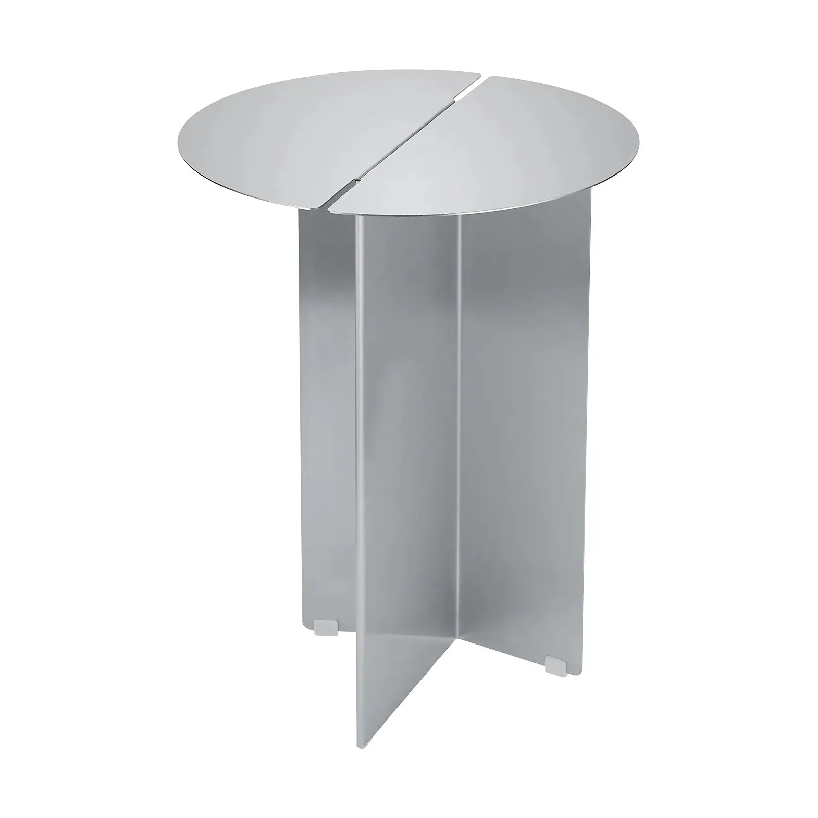 ORU sidobord S Ø35 cm, Matt rostfritt stål blomus