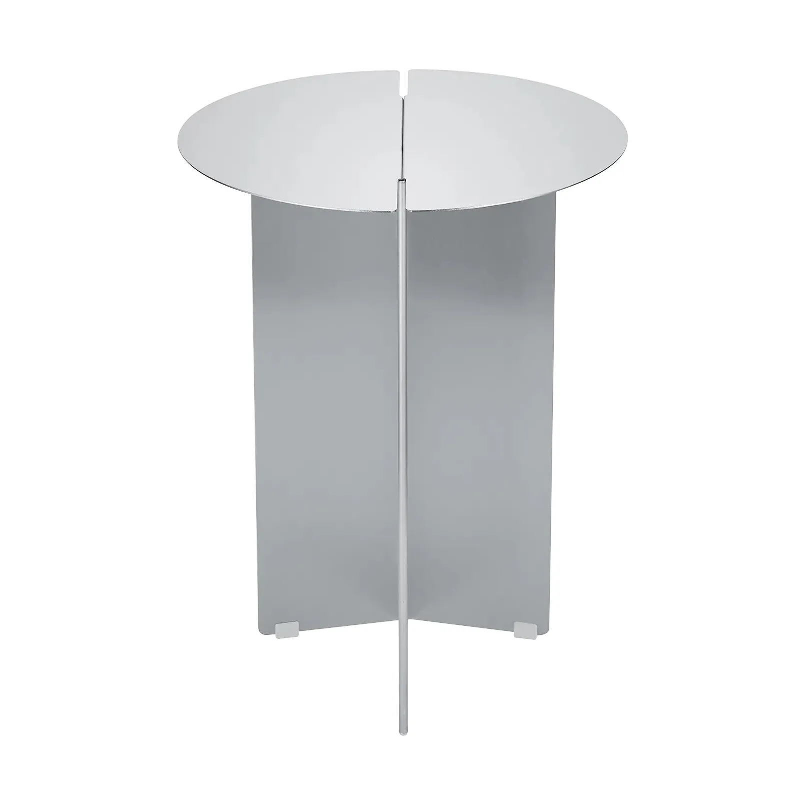 ORU sidobord S Ø35 cm, Matt rostfritt stål blomus