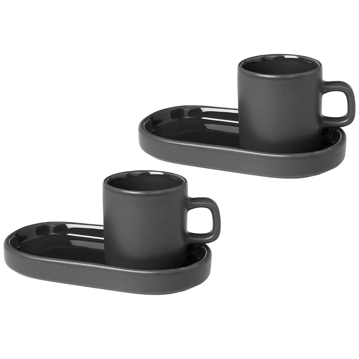 Pilar espressokopp med fat 2-pack, Agave green blomus