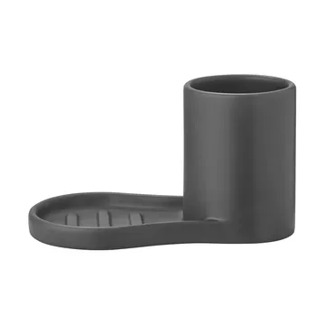 Piro diskborst- och tvålhållare - Svart - blomus