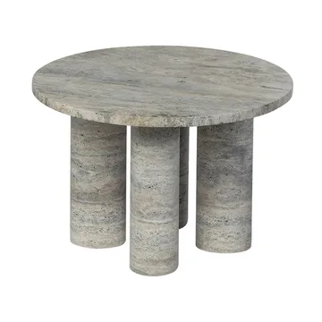 Volos sidobord S Ø52 cm - Silver Travertine - blomus