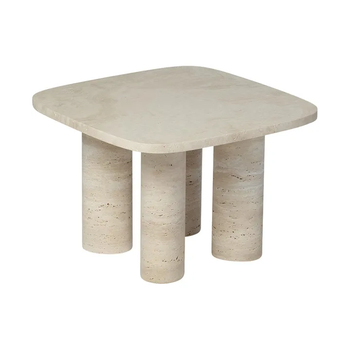 Volos sidobord S 52x52 cm - Travertine - blomus