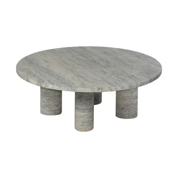 Volos soffbord L Ø75 cm - Silver Travertine - blomus