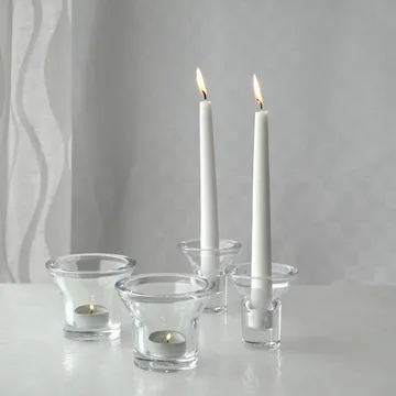 Lumi ljusstake 8 cm - Klar - Born In Sweden