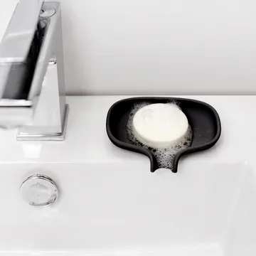Soap Saver Flow tvålfat med avrinningspip small - Svart - Bosign