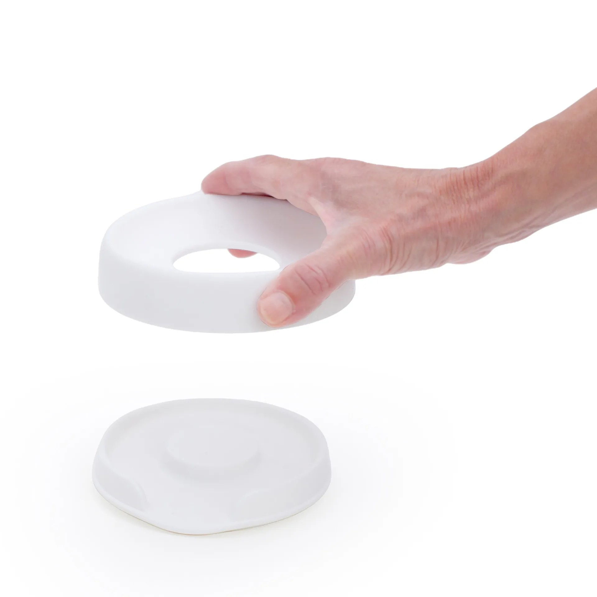 Tvålfat med dold avrinningspip silikon medium, Vit Bosign