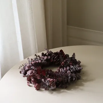 Eucalyptus Wreath krans - Dark red, Ø40 cm - Botané