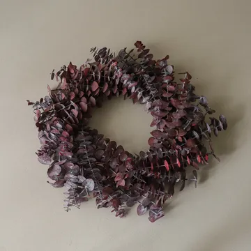Eucalyptus Wreath krans - Dark red, Ø40 cm - Botané