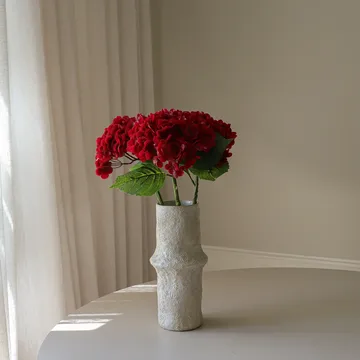 Hortensia konstgjord blomma - Red, 51 cm, 1 st - Botané