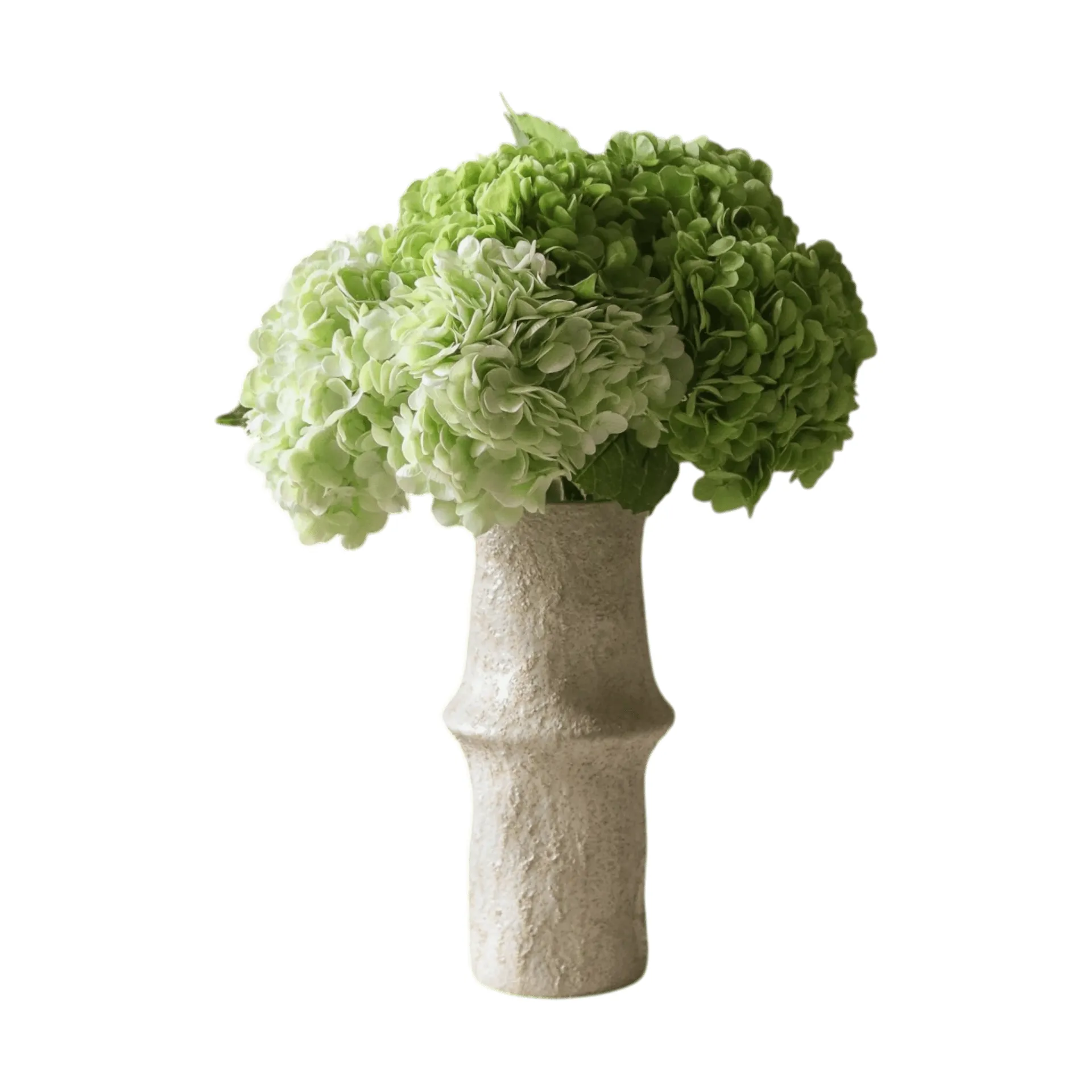 Hortensia konstgjord bukett, Grön, 7 st Botané