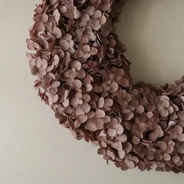 Hortensia Wreath blomkrans - Brown, 40 cm - Botané