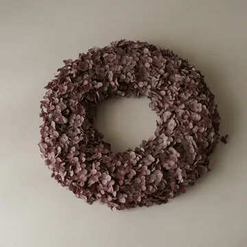Hortensia Wreath blomkrans - Brown, 40 cm - Botané