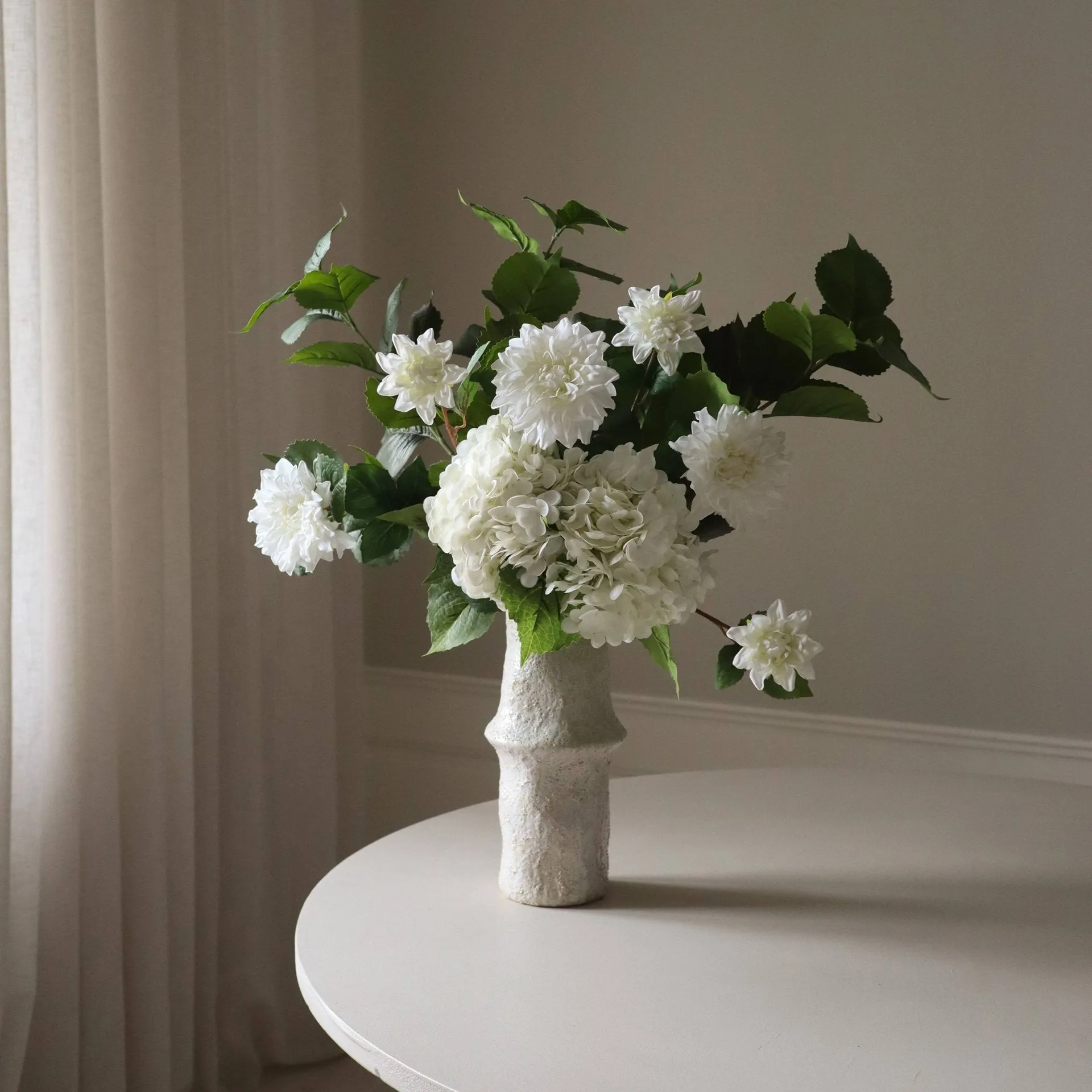 Soft Serve konstgjord bukett, Hortensia-dahlia, 8 st Botané