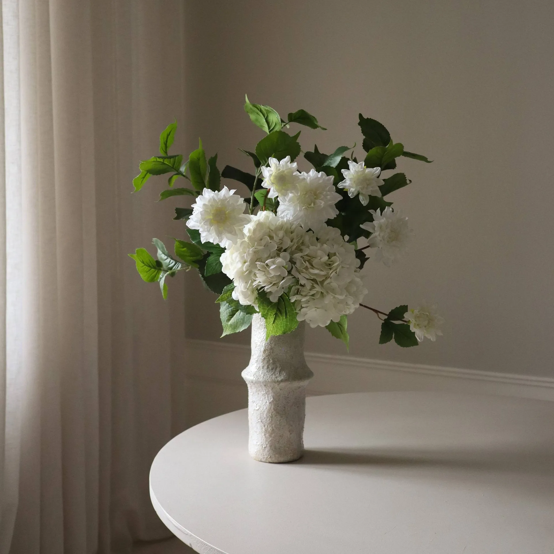 Soft Serve konstgjord bukett, Hortensia-dahlia, 8 st Botané