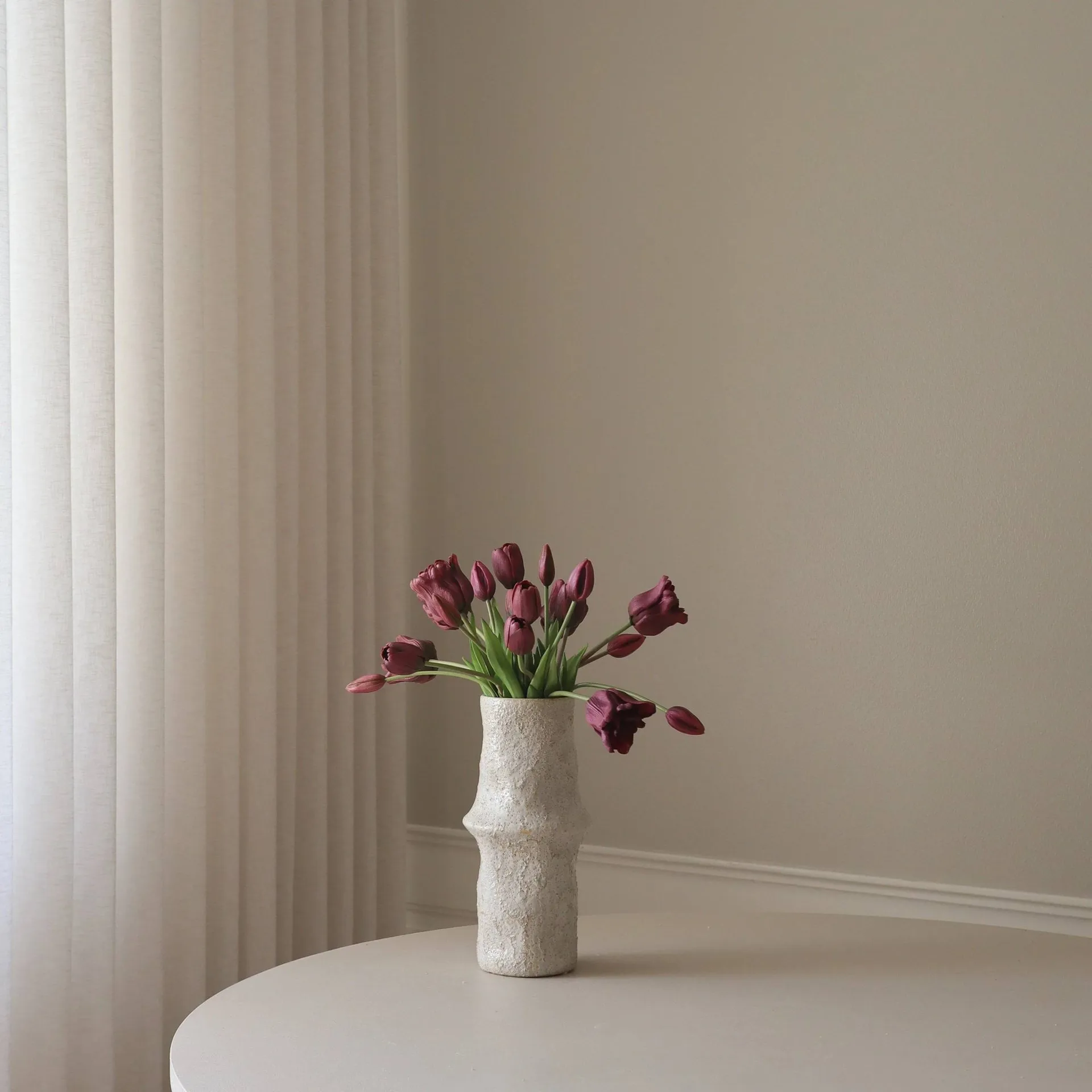 Tulpaner mixad konstgjord bukett, Lila, 20 st Botané