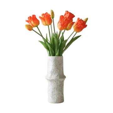 Tulpaner triumph konstgjord bukett - Orange, 10 st - Botané