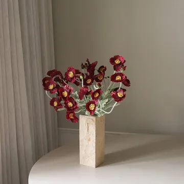 Vallmo konstgjord bukett - Burgundy, 56 cm, 10 st - Botané