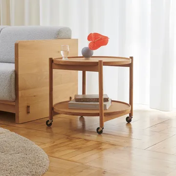Bølling Tray Table model 60 rullbord - base, oljat ekstativ - Brdr. Krüger