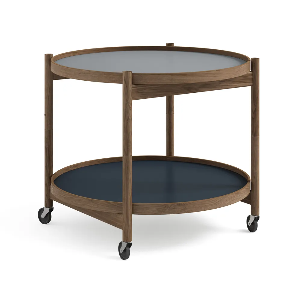 Bølling Tray Table model 60 rullbord, water, rökoljad ekstativ Brdr. Krüger