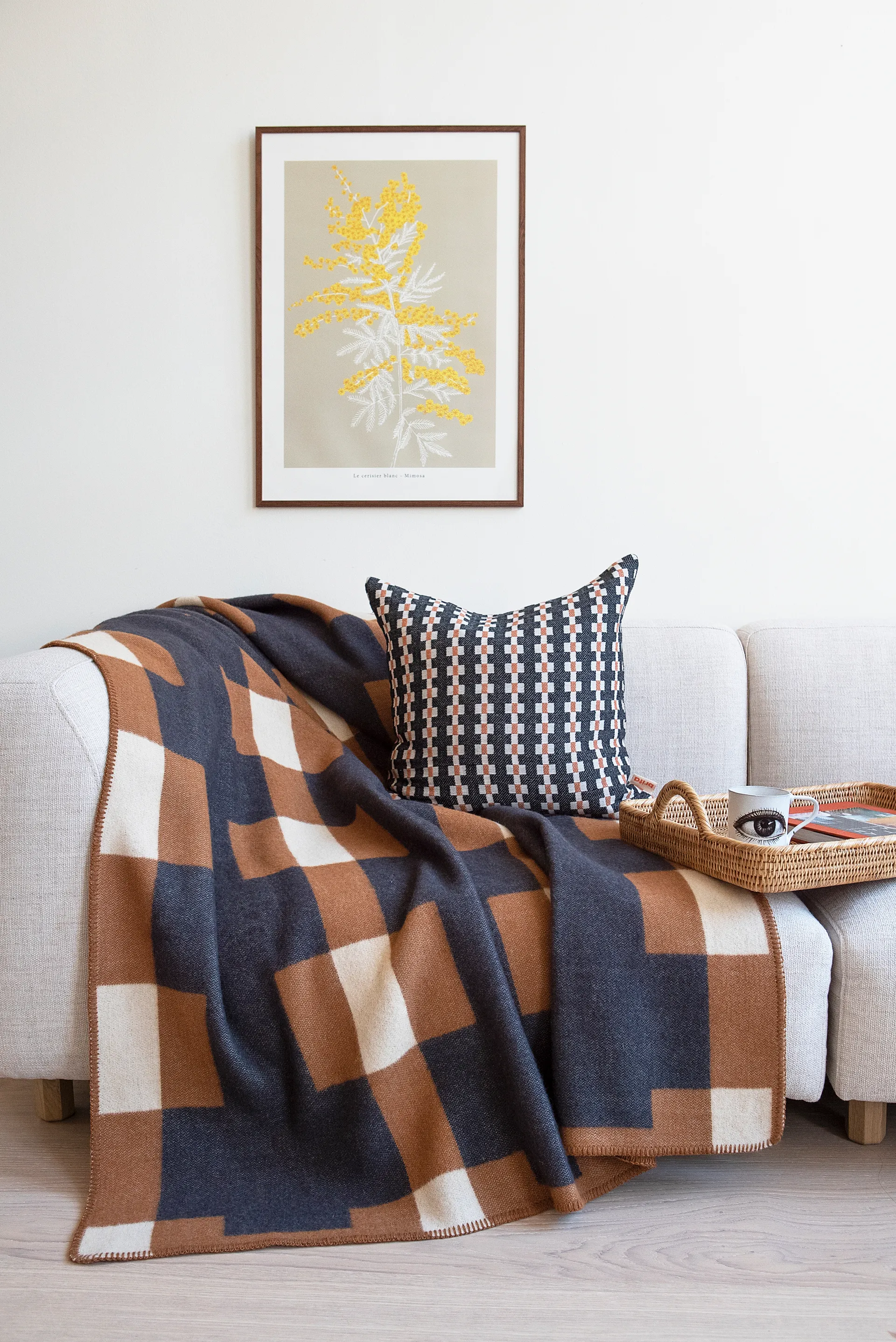 Marta filt, Brown, 180x130 cm Brita Sweden