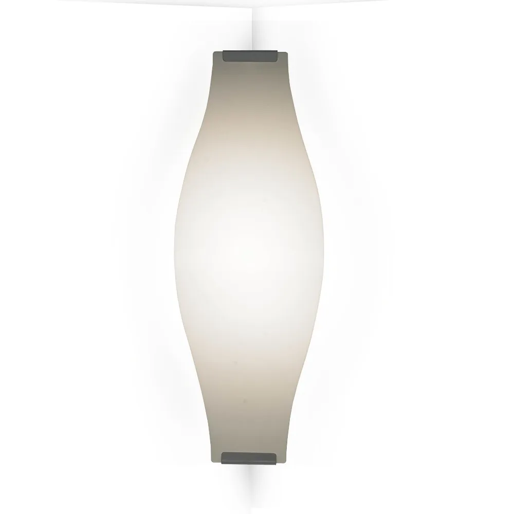 Stella vägglampa, vit, plexiglas, vit sladd Bsweden