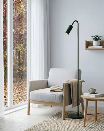Curve golvlampa 146 cm - Matt grön - By Rydéns