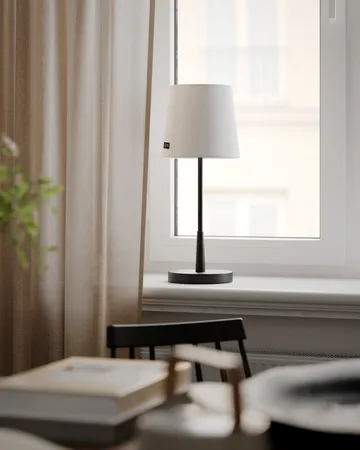 Lumi bordslampa 48,5 cm - Matt svart-vit - By Rydéns