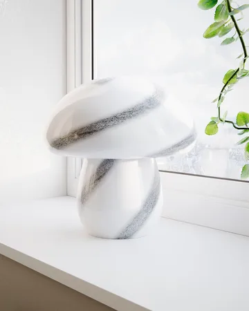 Mira Mushroom bordslampa 30 cm - Vit-svart - By Rydéns