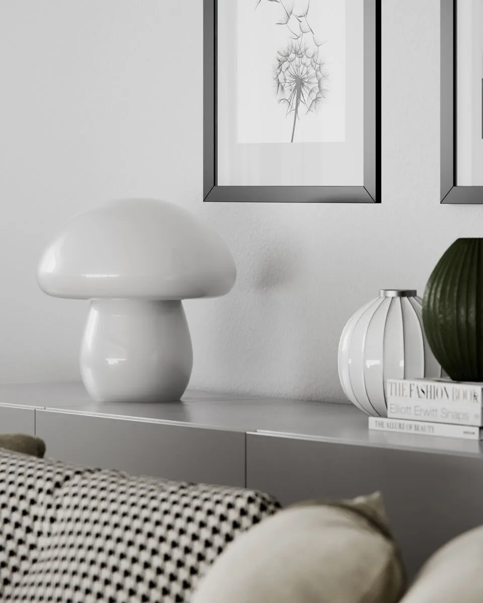 Mira Mushroom bordslampa 30 cm, Vit By Rydéns