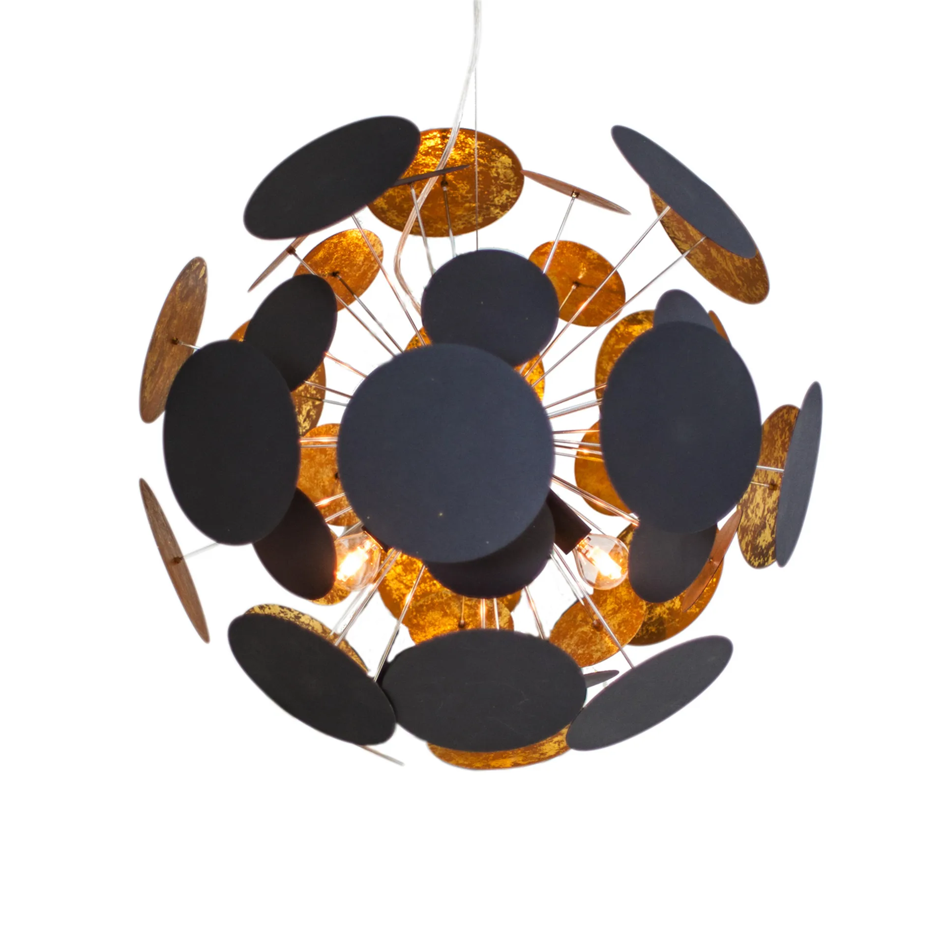 Planet taklampa 50 cm, svart-guld By Rydéns
