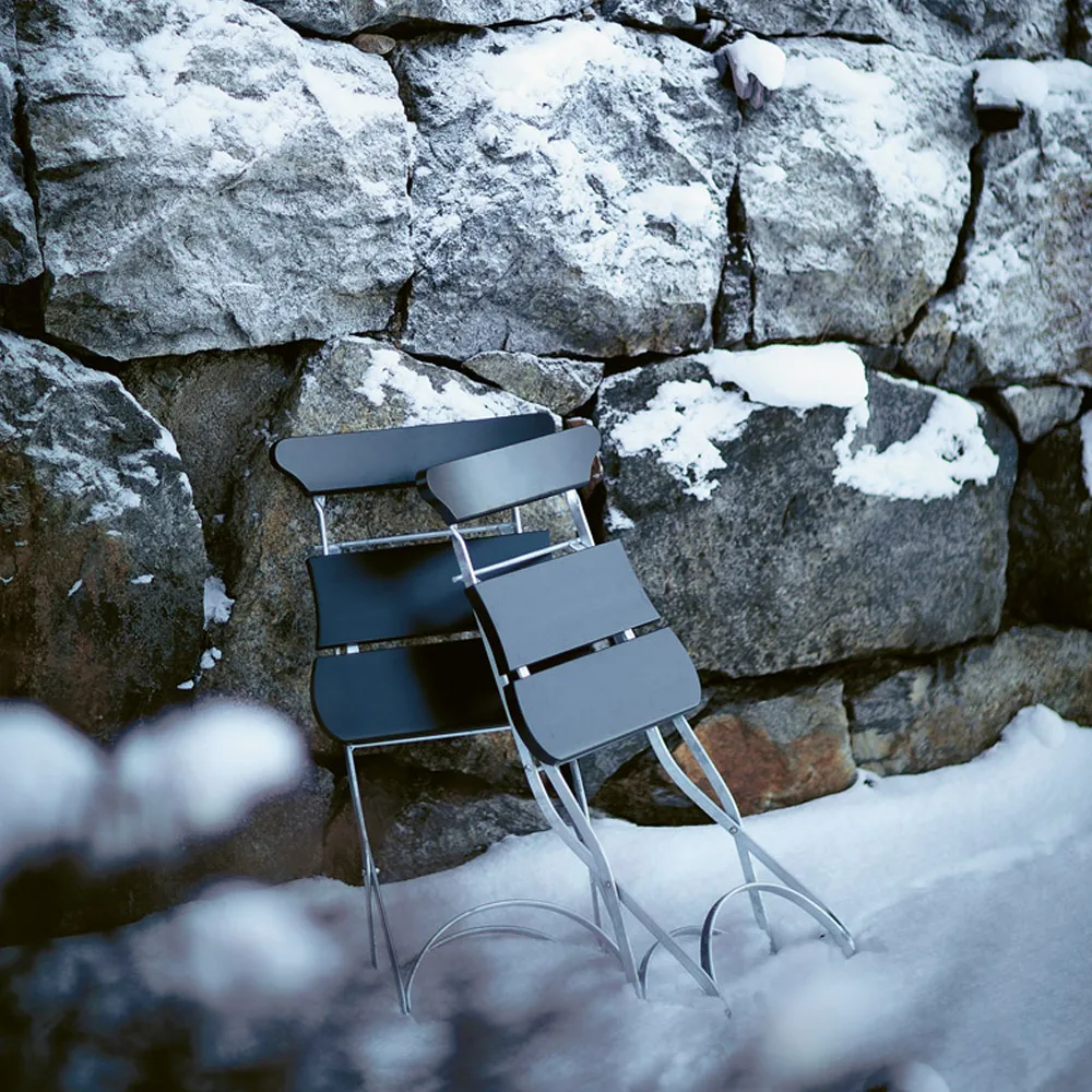 Classic No.2 stol, Grön, varmgalvat stativ Byarums bruk