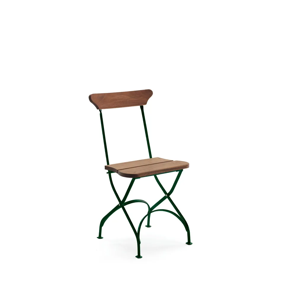 Classic No.2 stol, Mahogny olja, grönt stativ Byarums bruk