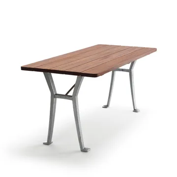 Lessebo bord - Mahogny, rå aluminiumstativ - Byarums bruk
