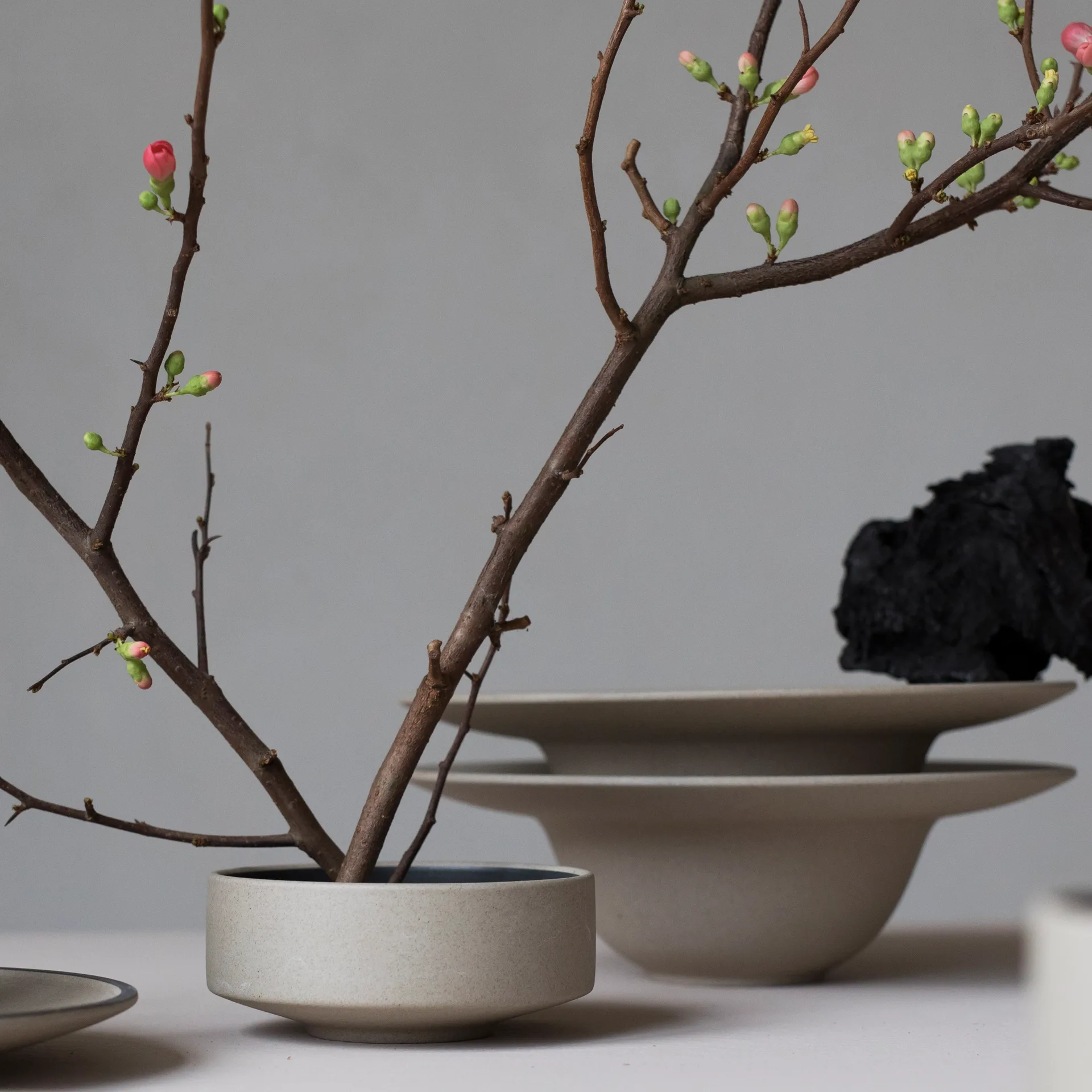 Fumiko tapas skål, Beige-svart Byon