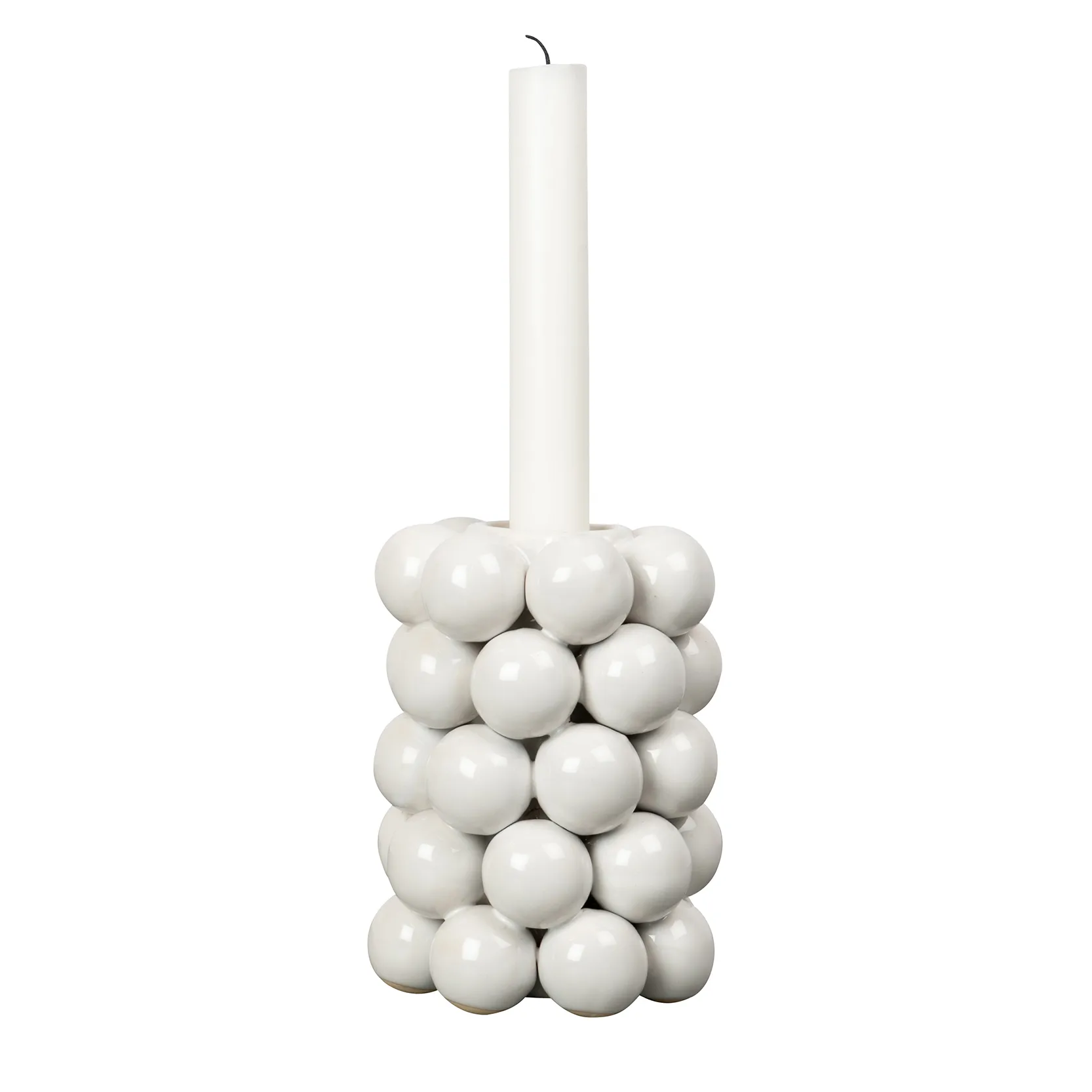Globe ljusstake 13,5 cm, Vit Byon