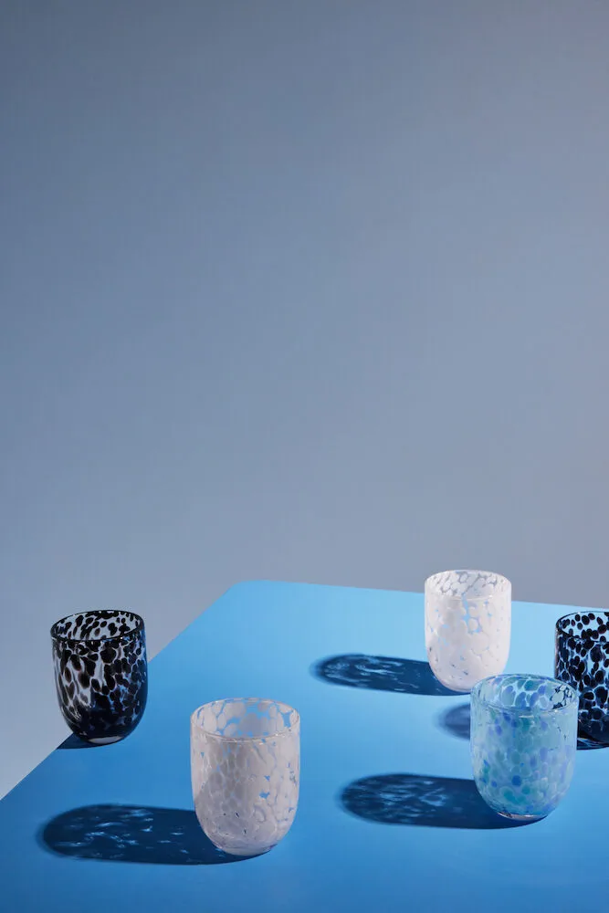 Messy glas 30 cl 2-pack, Blå Byon