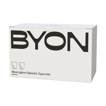Opacity dricksglas 30 cl 2-pack - Brun - Byon