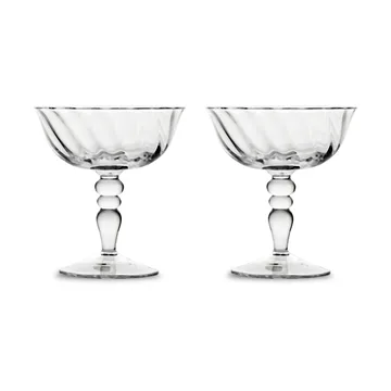 Opacity italiensk champagnekupa 15 cl 2-pack - Klar - Byon