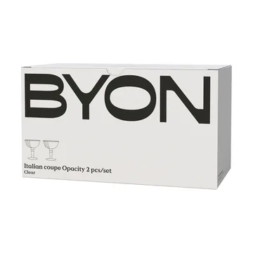 Opacity italiensk champagnekupa 15 cl 2-pack - Klar - Byon