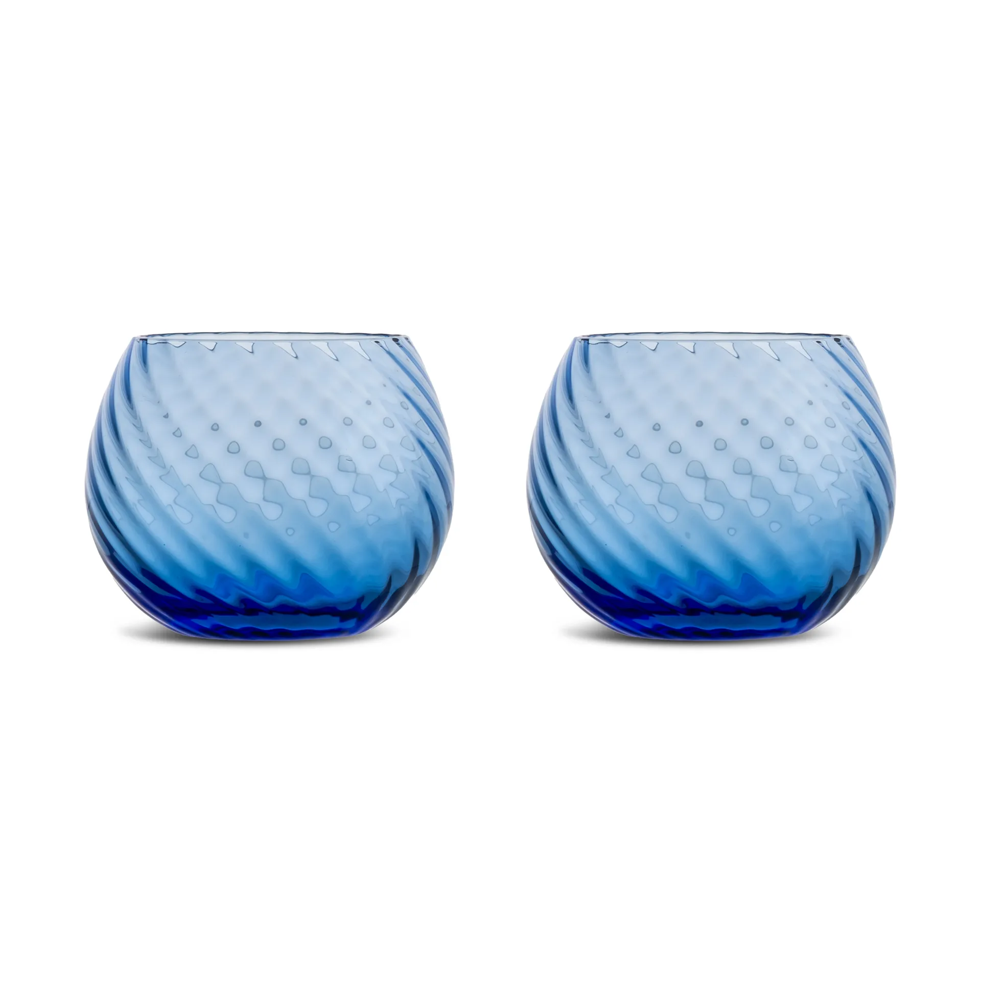 Opacity vattenglas 22 cl 2-pack, Blå Byon