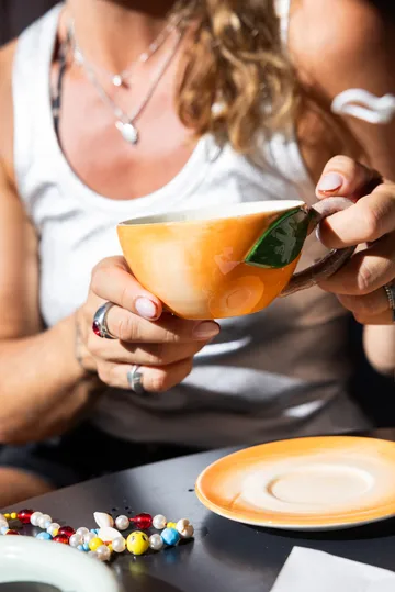 Peach kopp med fat - Orange - Byon