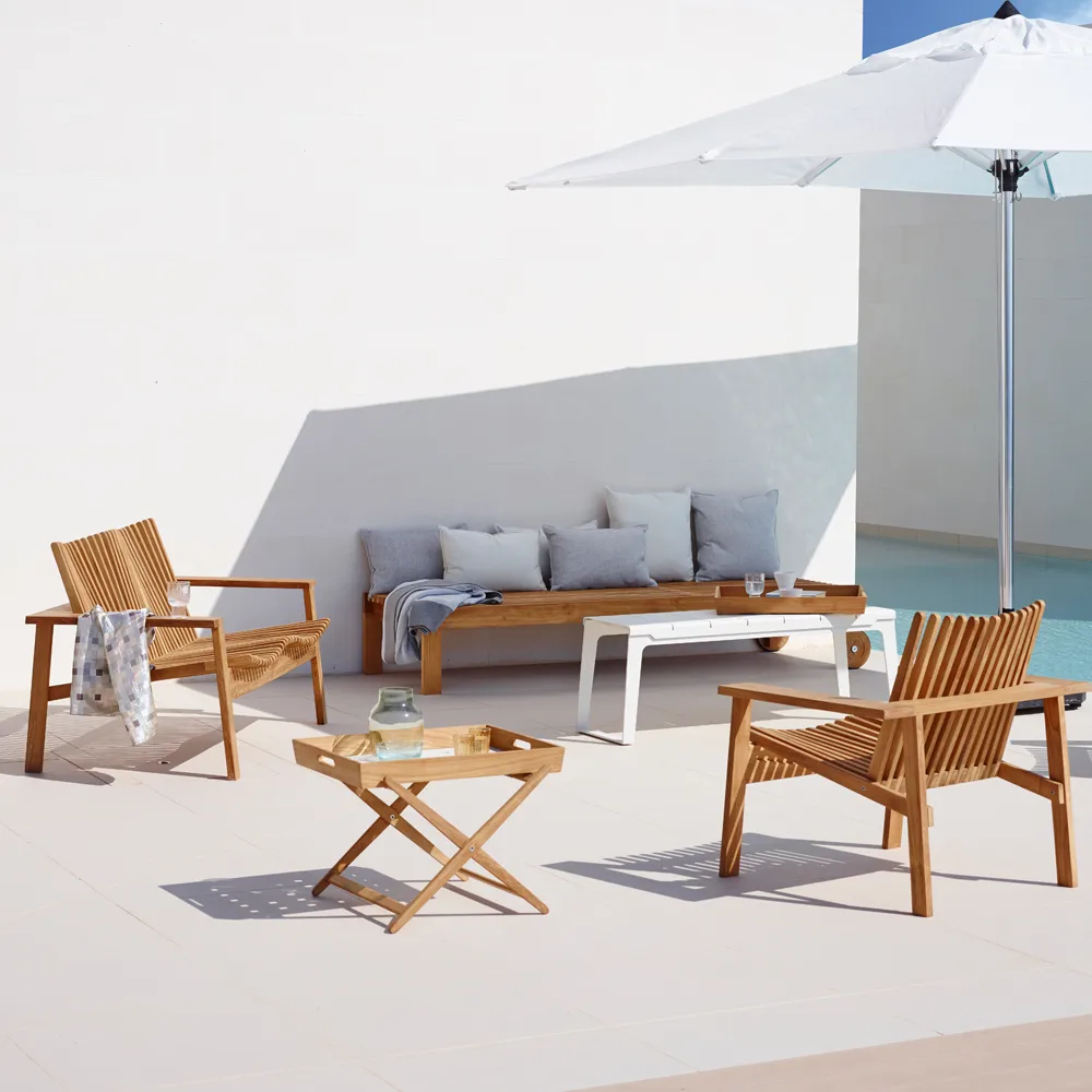 Amaze loungestol, Teak Cane-line