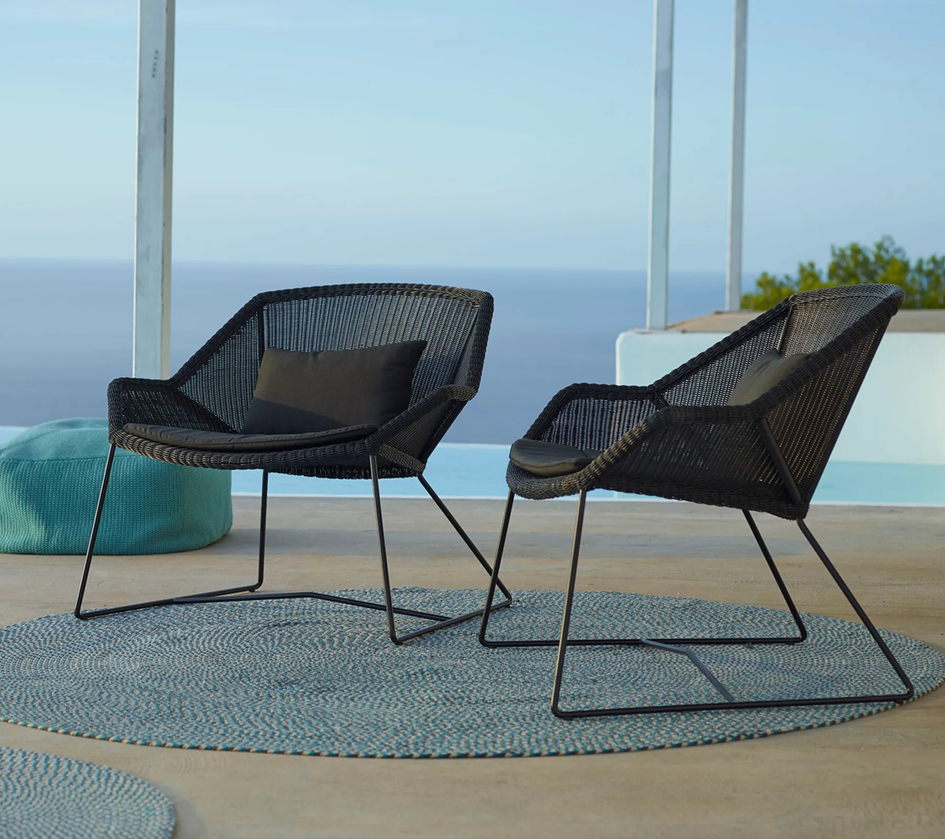 Breeze dynset loungefåtölj, Cane-line Natté black Cane-line