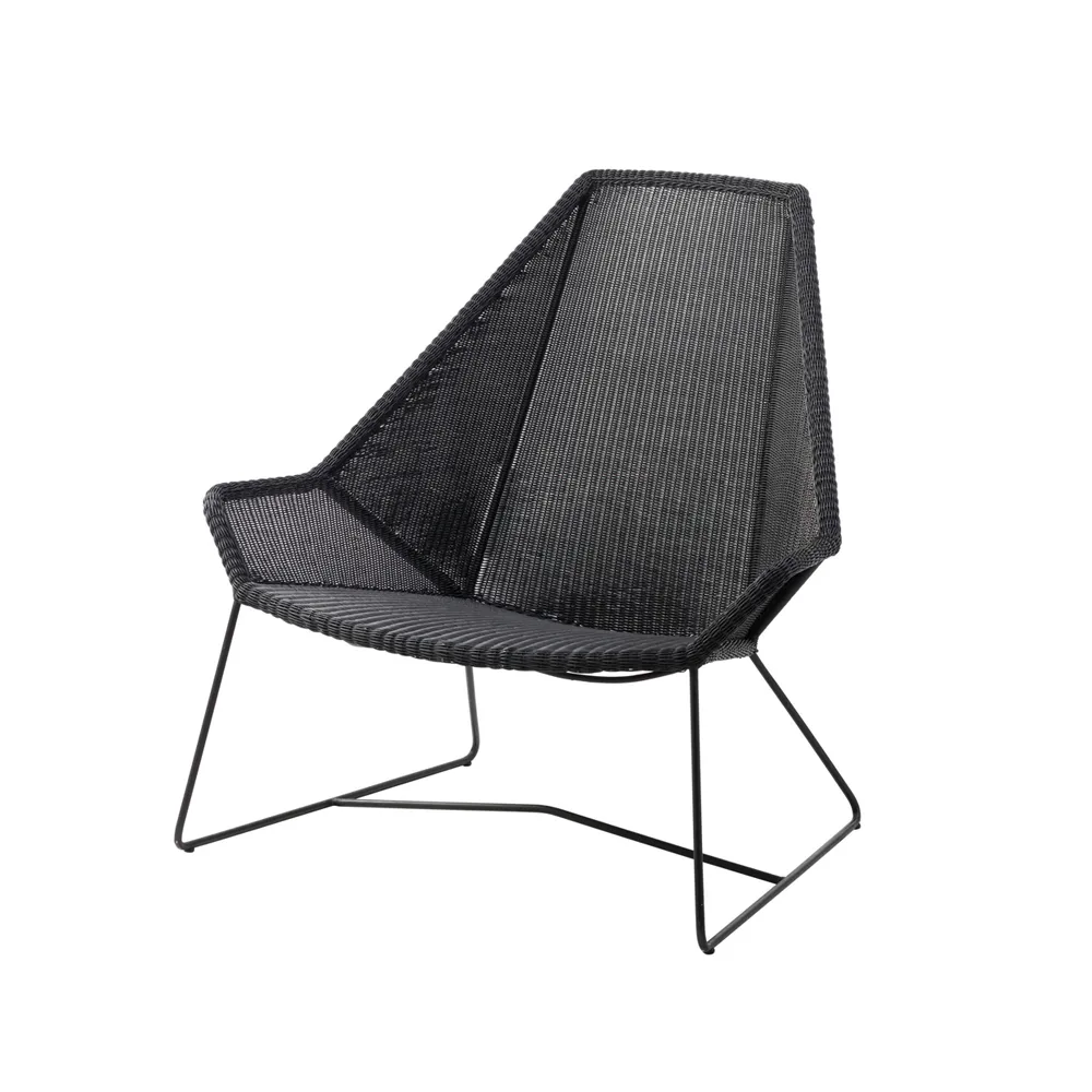 Breeze loungefåtölj hög rygg weave, Black Cane-line