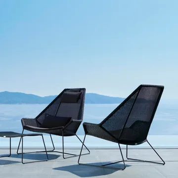 Breeze loungefåtölj hög rygg weave - White grey - Cane-line